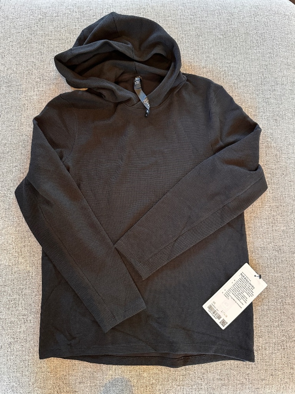 Lululemon Men's Shift Stitch Waffle Knit Hoodie - Black Size XS NWT
